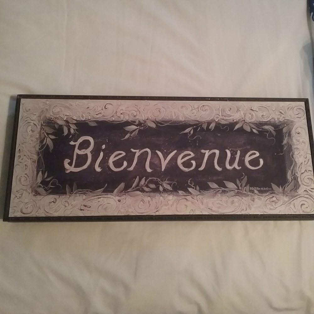 French welcome sign Bienvenue